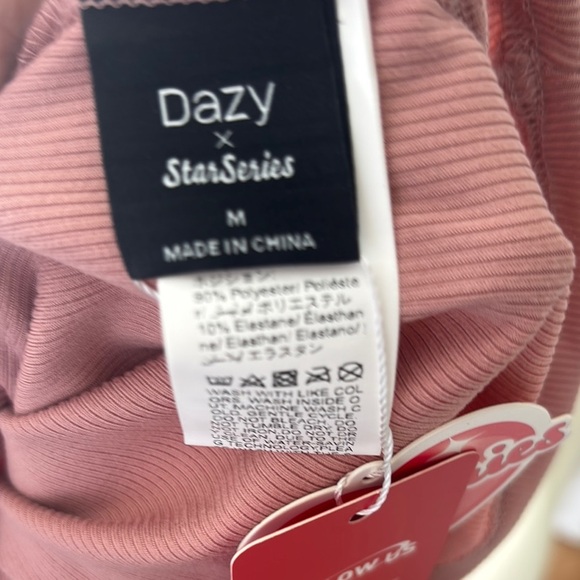 Ribbed Long Sleeve Top Pink Black History 1988 Graphic Tee - Picture 5 of 5